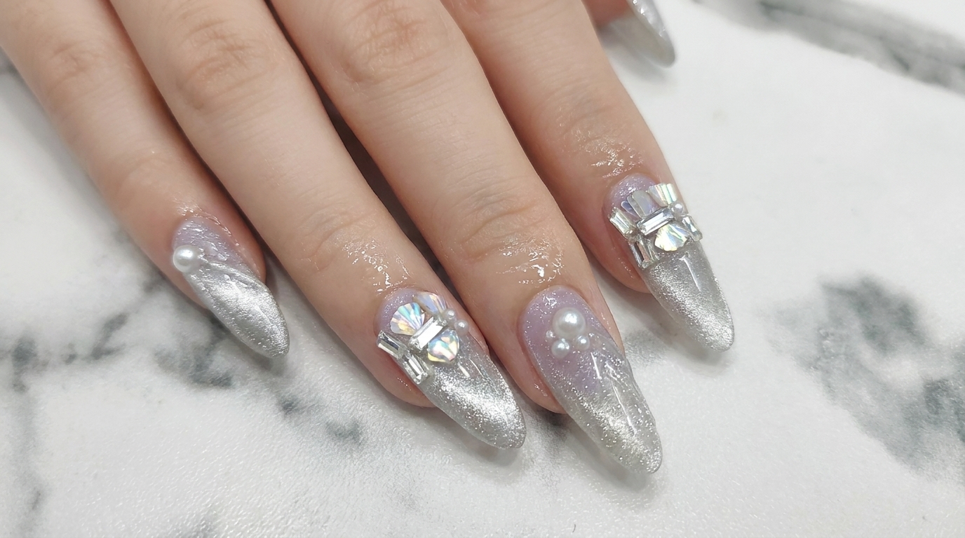 Purple Aurora Cat-Eye Nails — Step-by-Step Gradient Tutorial