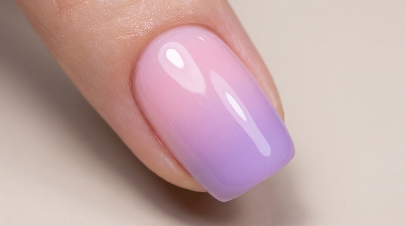 Soft Pink and Purple Gel Gradient Nails — Easy Step-by-Step Tutorial