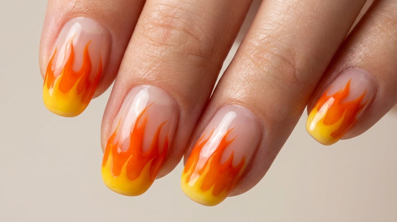 Vibrant Fire Flame Nail Art — Professional Step-by-Step Tutorial