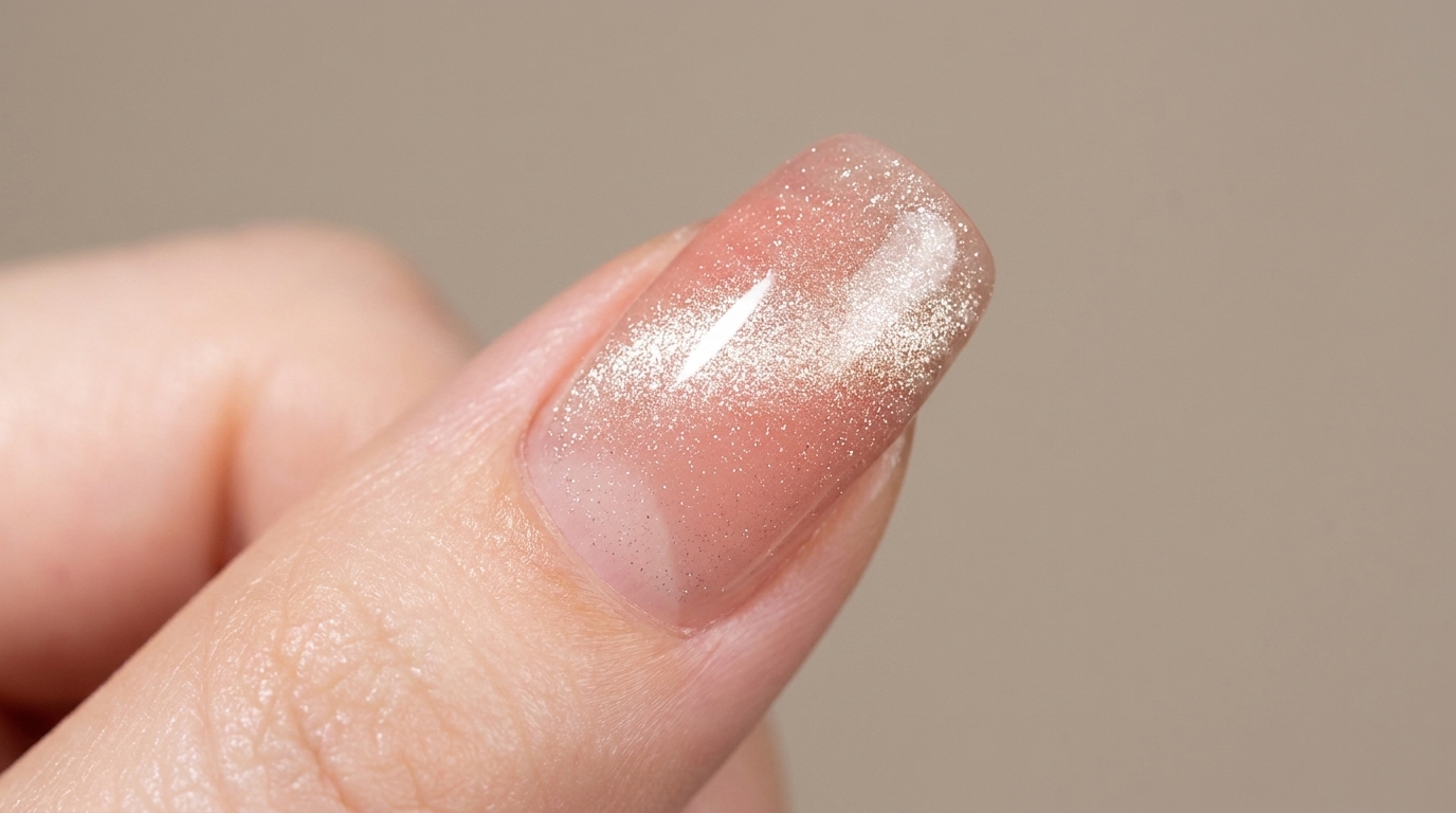 Peach Pink Gradient Cat Eye Nails — Step-by-Step Tutorial