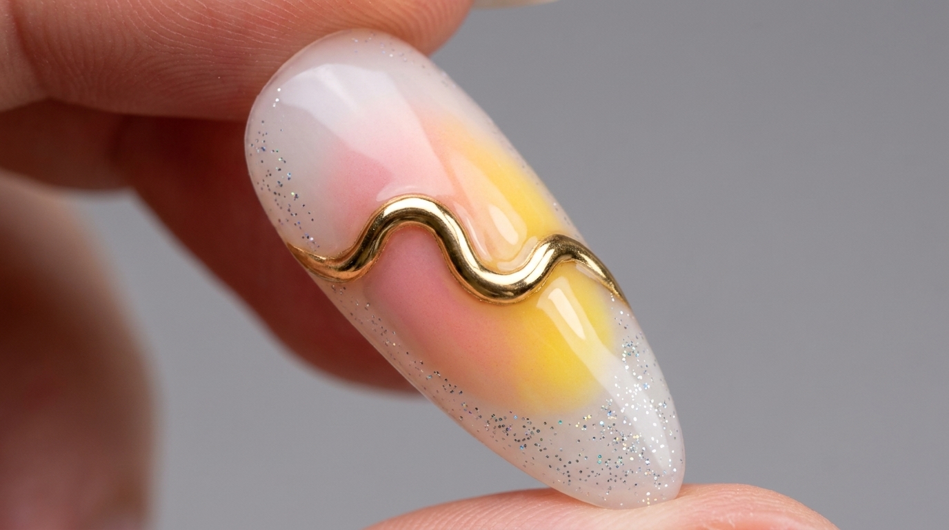 Melting Gold Sunset Nail Art — Atmospheric Gradient Tutorial