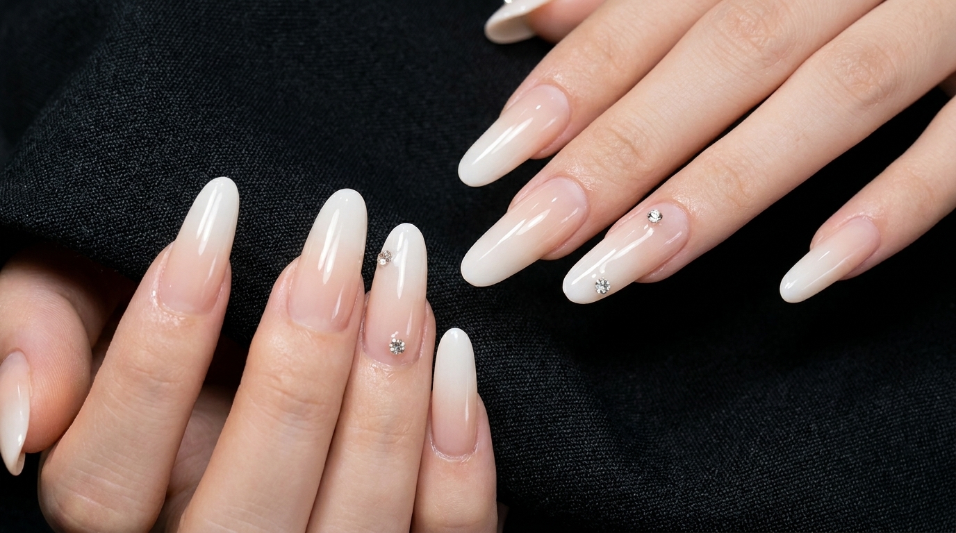 Milky White Gradient Nails — Elegant Ombre Tutorial