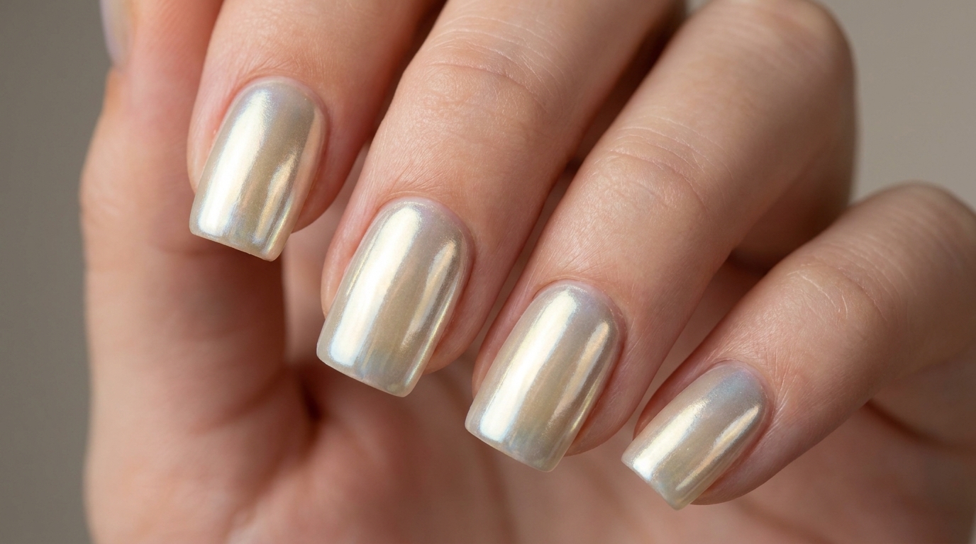 Pearl Chrome Nails — Elegant Mirror Finish Tutorial