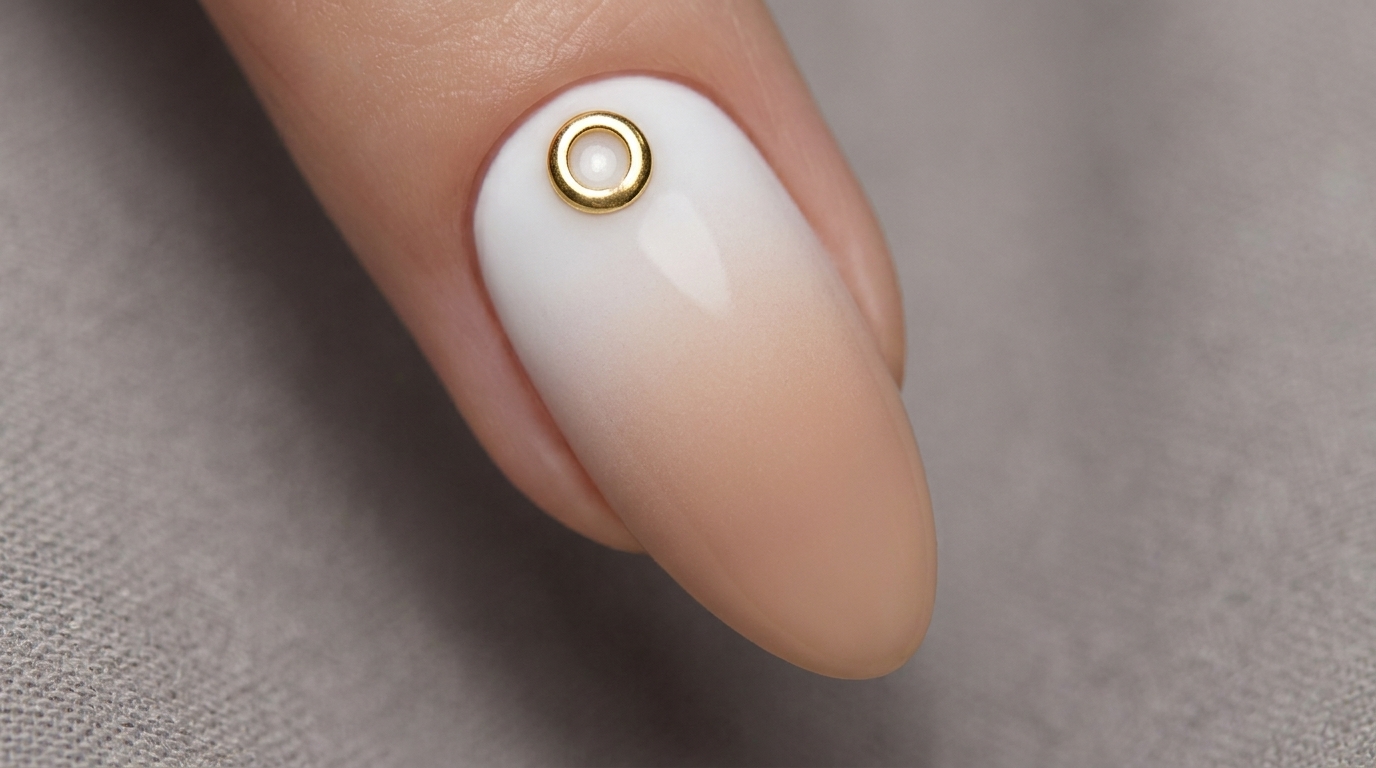 Airbrush Gradient Nails with Metallic Embellishments Tutorial