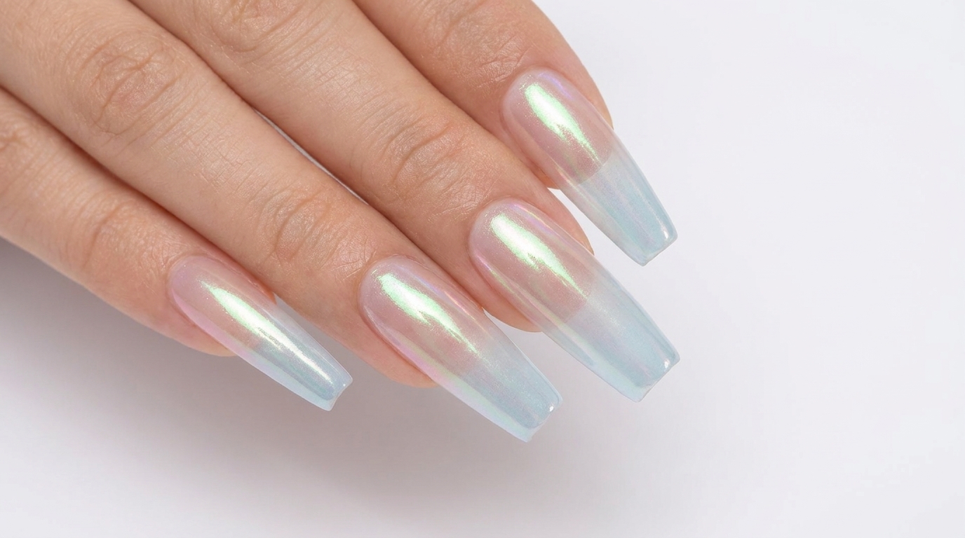 Aurora Chrome Blue Gradient Nails — Ethereal Step-by-Step Tutorial