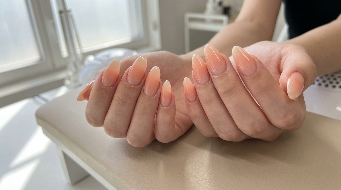 Peach Ombré Blush Gel Nails — Beginner Step-by-Step Tutorial