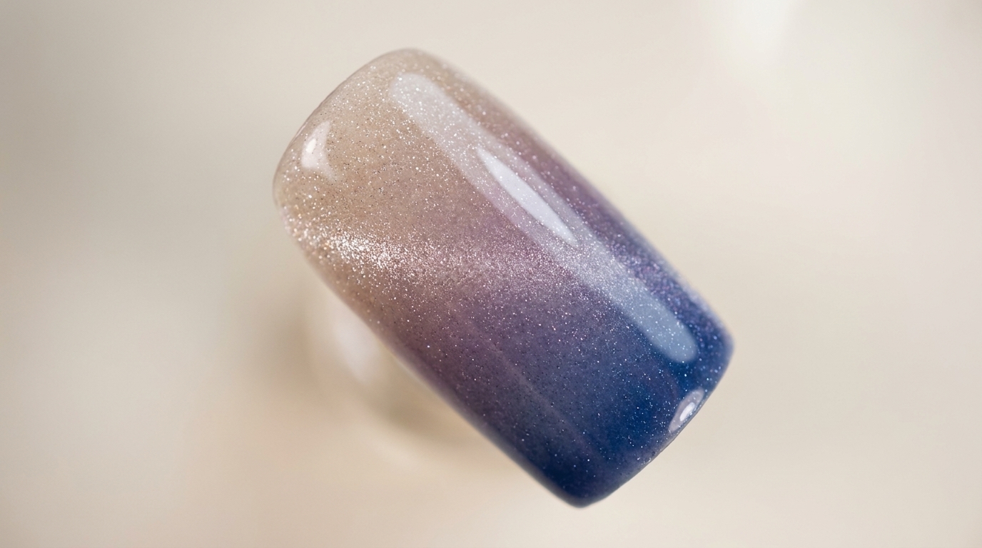 Blue and Purple Gradient Cat-Eye Gel Nails — Step-by-Step Tutorial