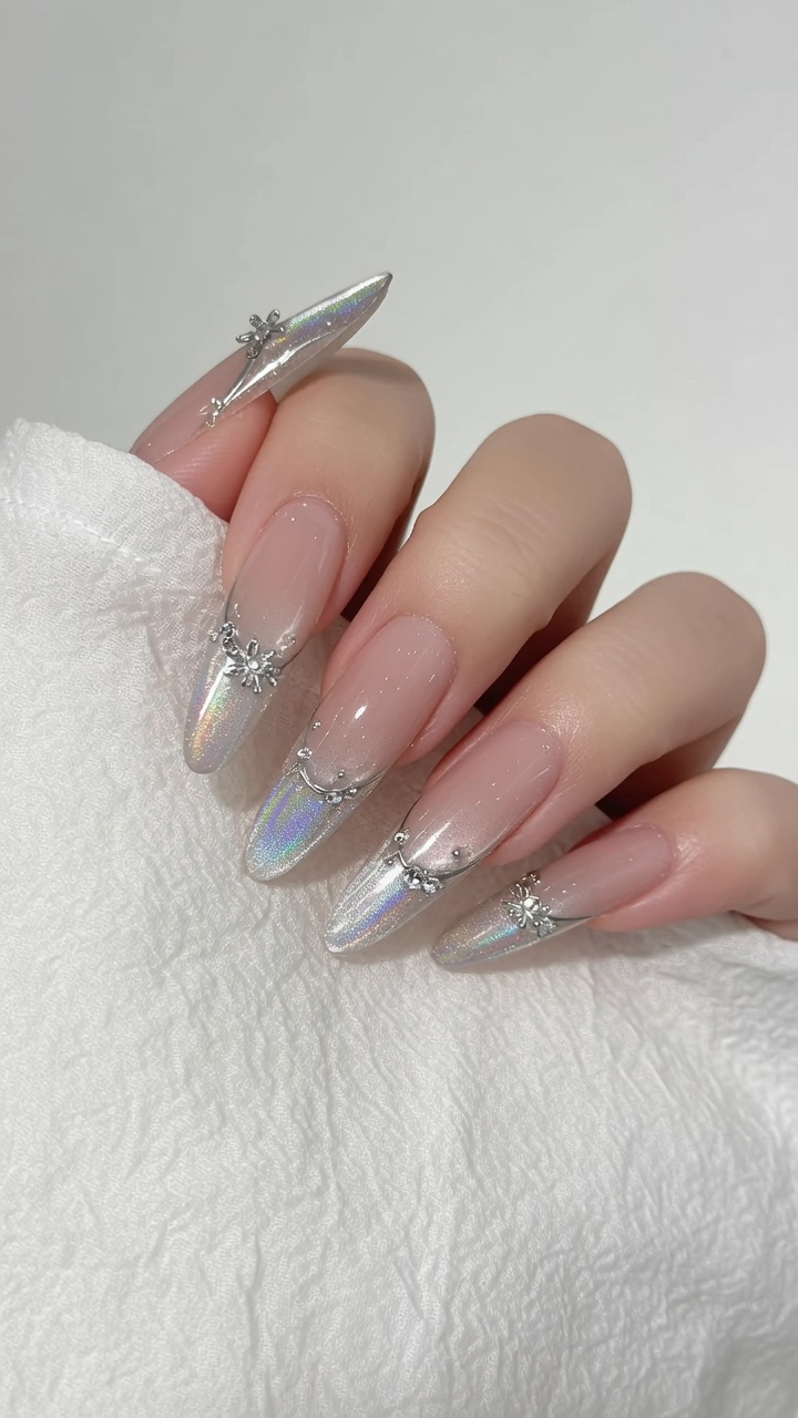 Aurora Chrome Cat-Eye French Nails — Elegant Winter Tutorial