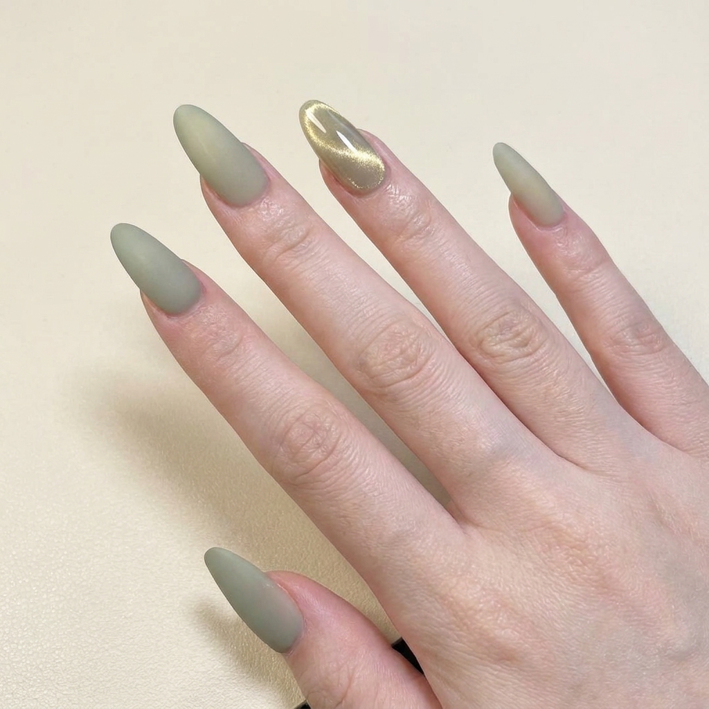 A close-up of a liner brush applying a thin, raised line of clear 3D sculpting gel onto a matte-finished nail.