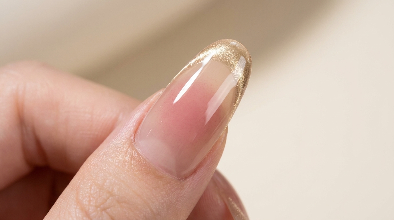 Blush Cat Eye Gel Nails — Step-by-Step French Tip Tutorial