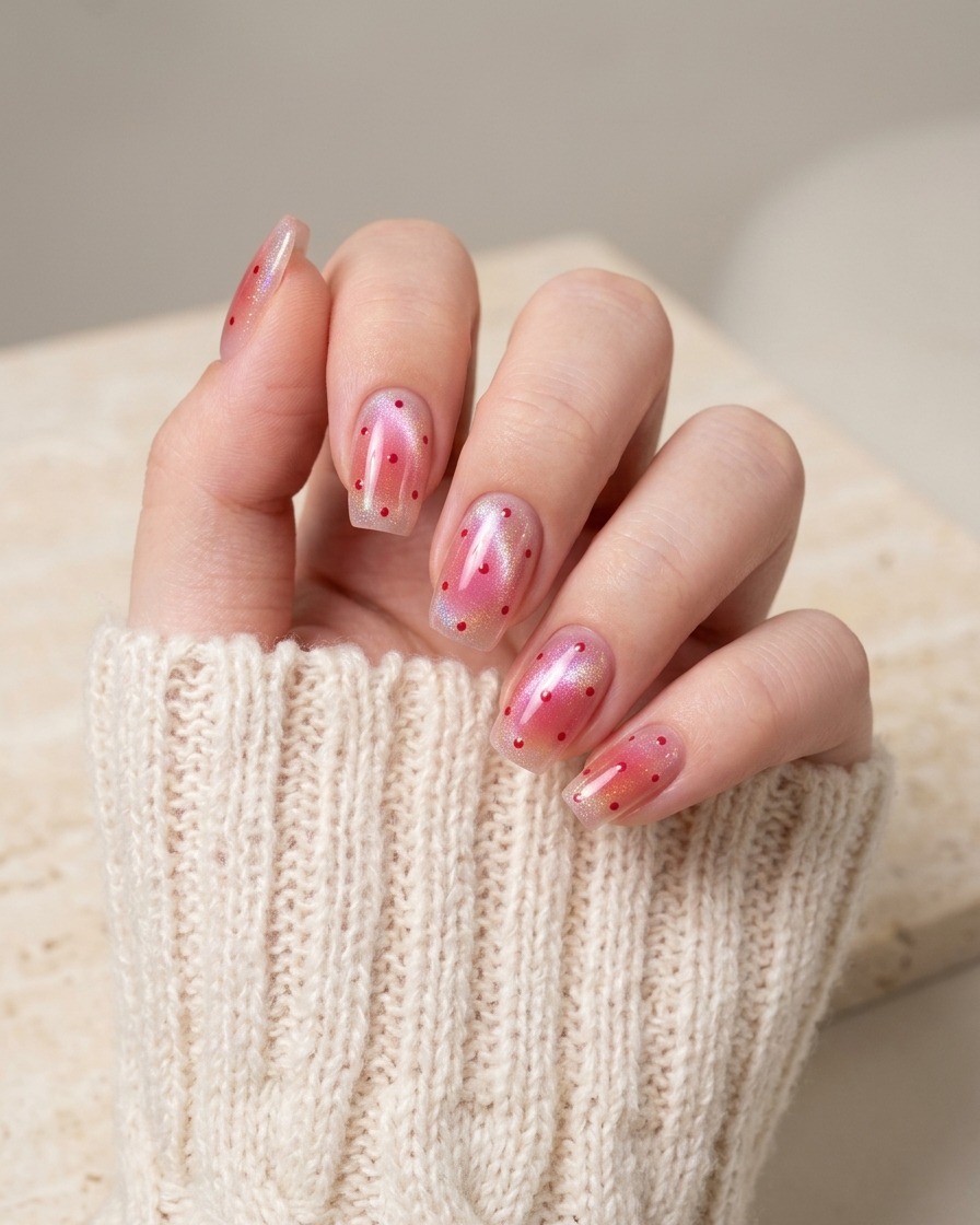 A brush applying a layer of YOUTH ROSE base coat onto a clean natural nail.