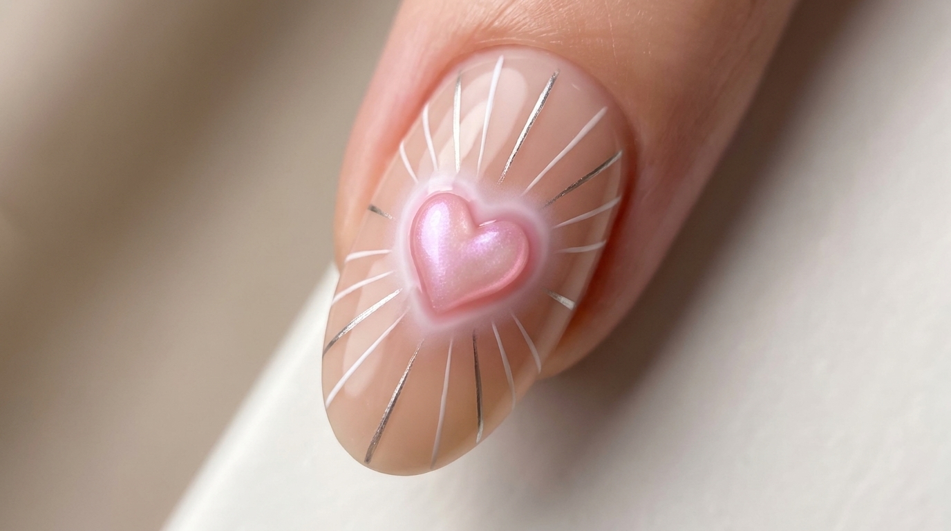 Heart Holy Light Cat Eye Nails — Fairy-Inspired Step-by-Step Tutorial