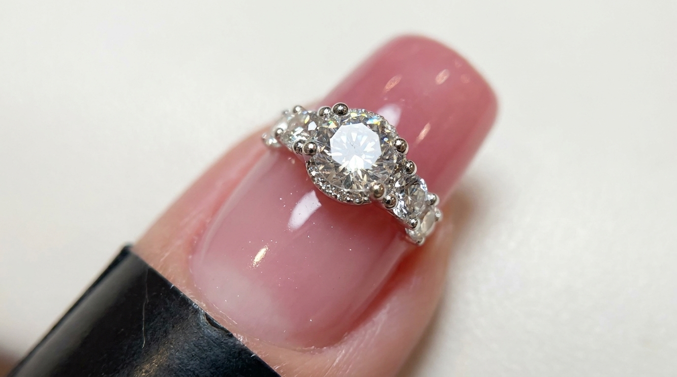 Diamond Ring Inspired Nail Art — Step-by-Step Tutorial