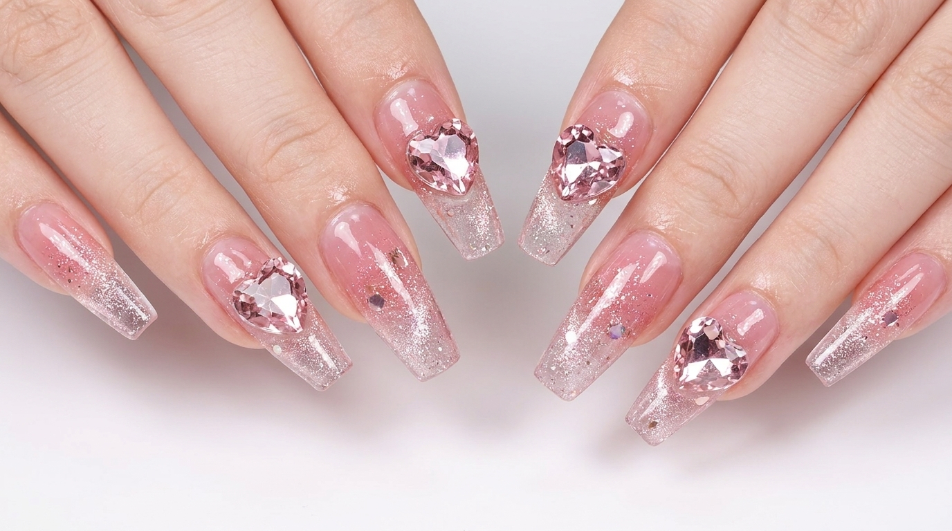 Fairy-Style Pink Crystal Cat-Eye Nails — Step-by-Step Tutorial