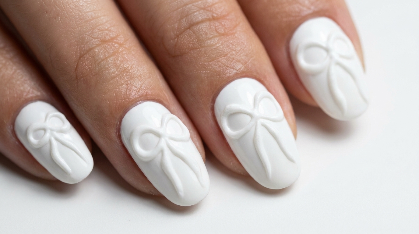 Elegant 3D Gel Bow Nail Art — Step-by-Step Tutorial