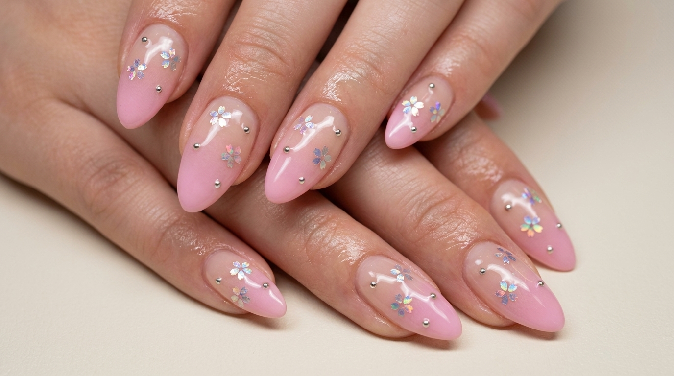 Gradient Cherry Blossom Nail Art — Delicate Floral Manicure Tutorial