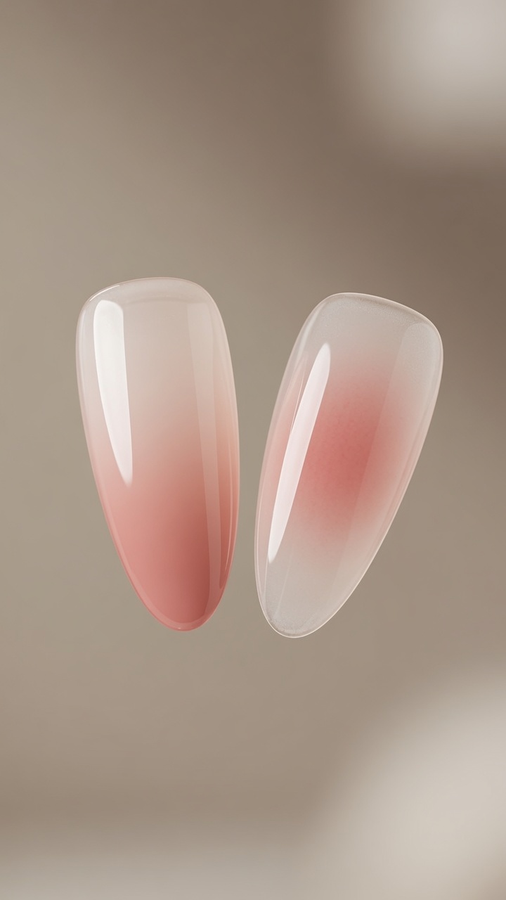 Gel Ombre Gradient and Blush Nail Art Tutorial