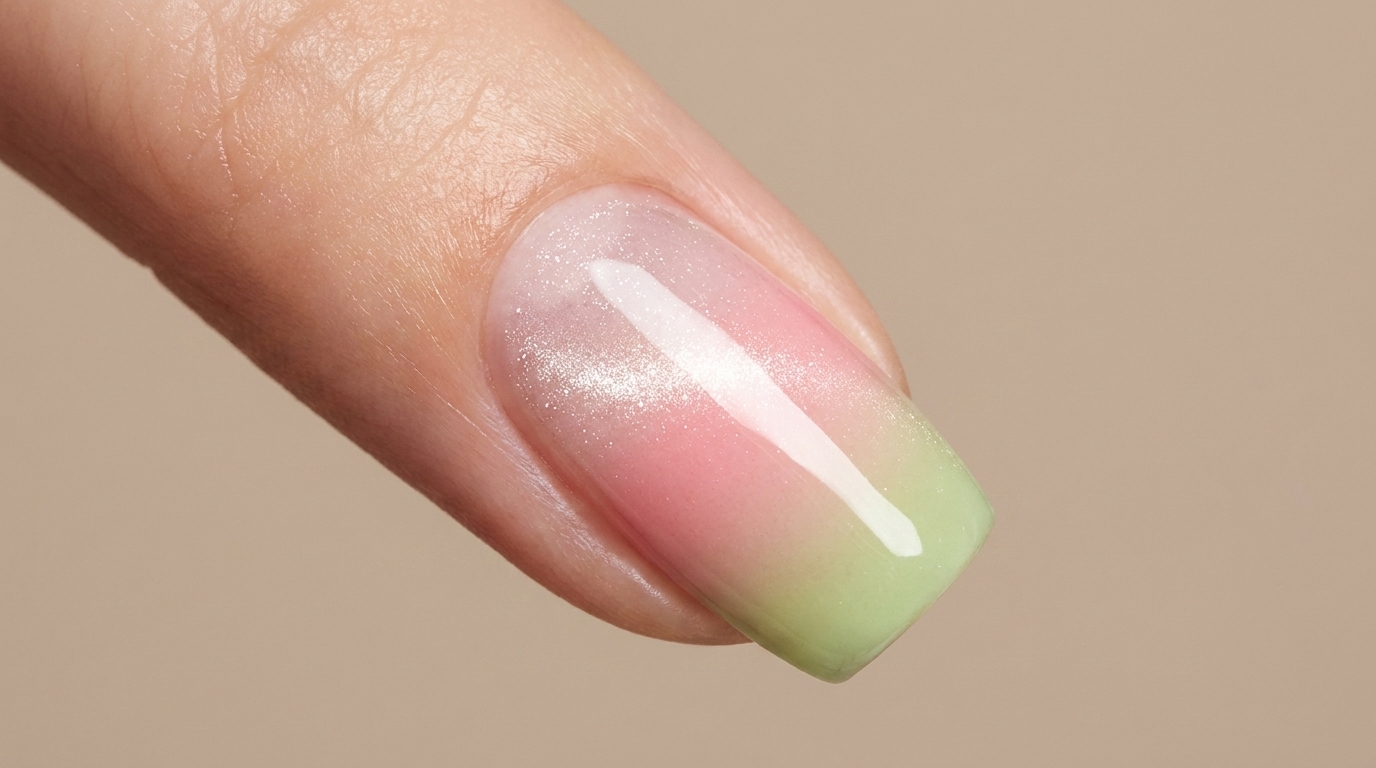 Spring Guava Gradient Nails With Cat Eye Effect — Step-by-Step Tutorial