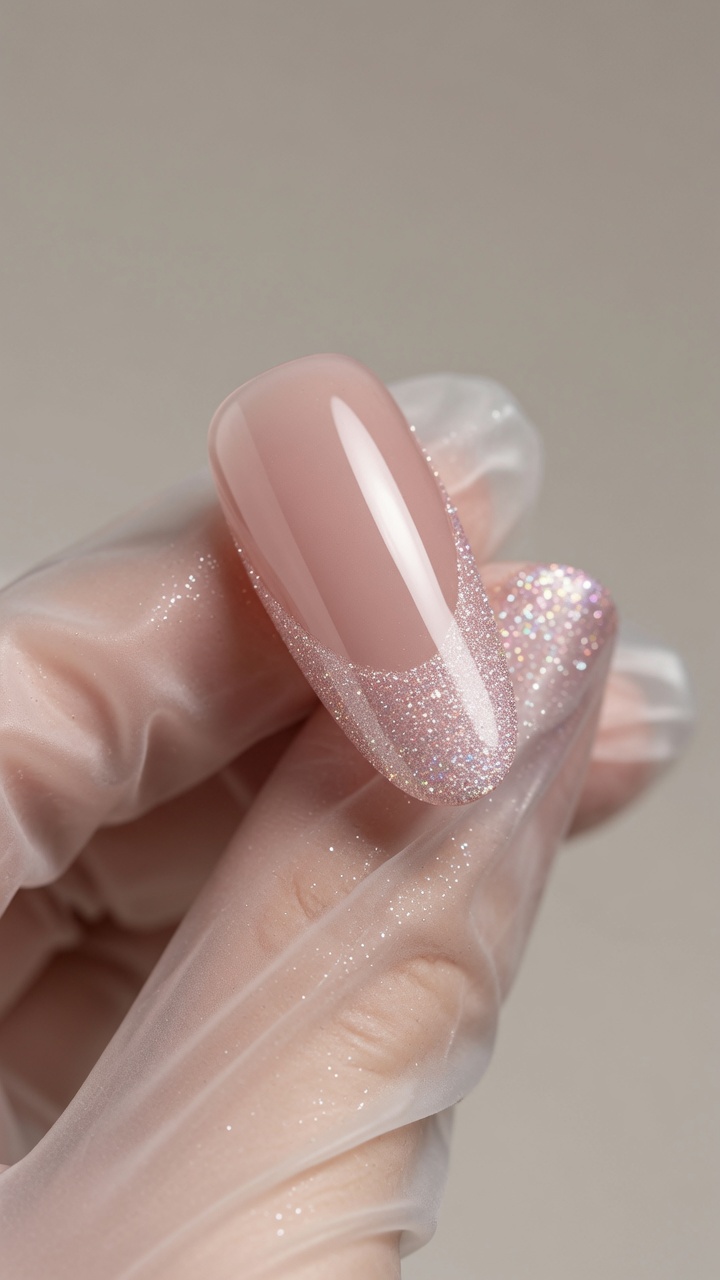Satin Glitter French Manicure — Sophisticated Nail Art Tutorial