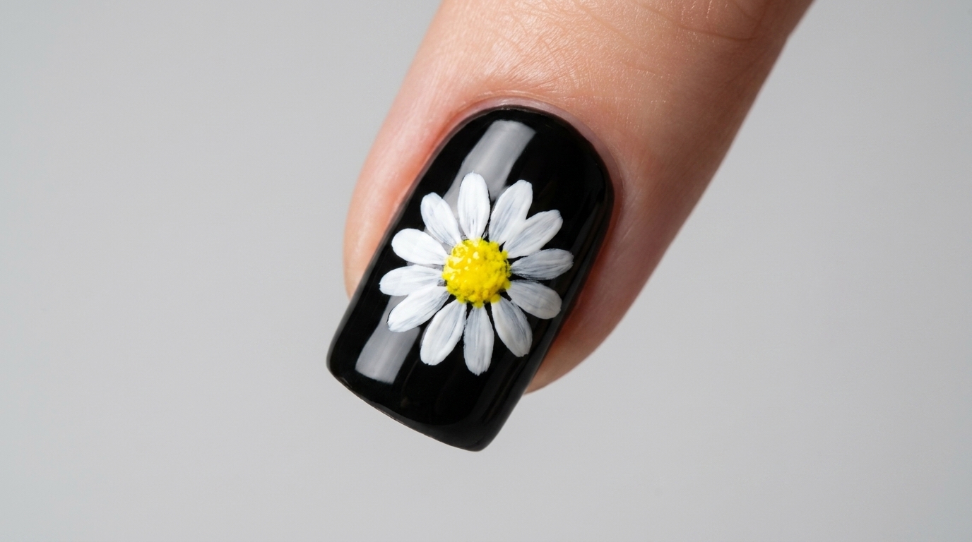 Classic Daisy Floral Nail Art — Step-by-Step Tutorial