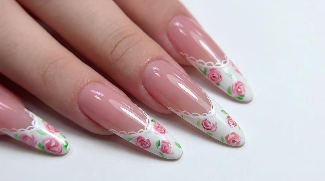 Lace Rose French Manicure — Elegant Step-by-Step Tutorial