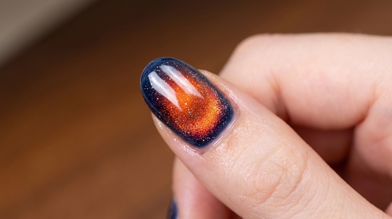 Sunset Gradient Cat Eye Nails — Mesmerizing Magnetic Tutorial