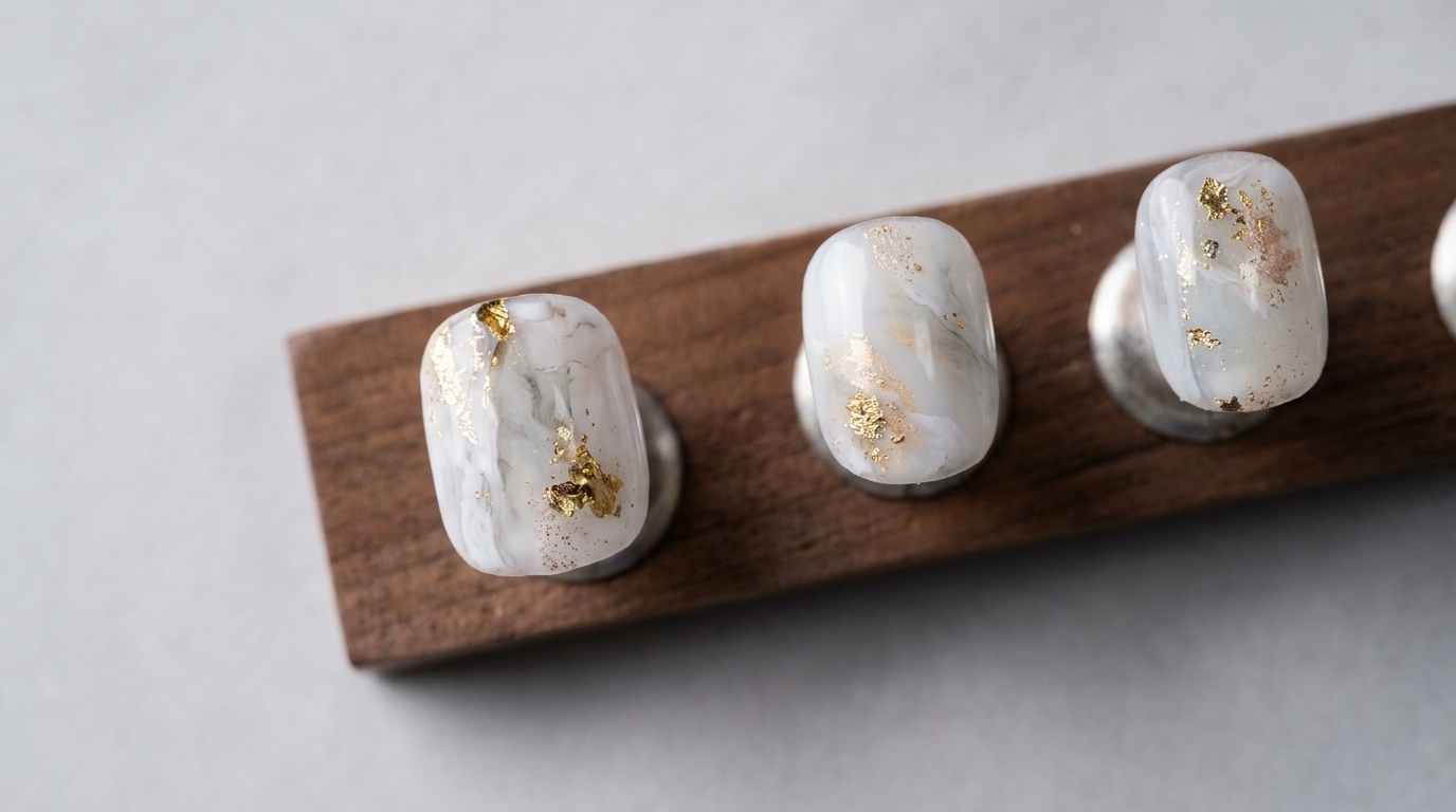 Marble and Gold Foil Gel Nails — Elegant Step-by-Step Tutorial