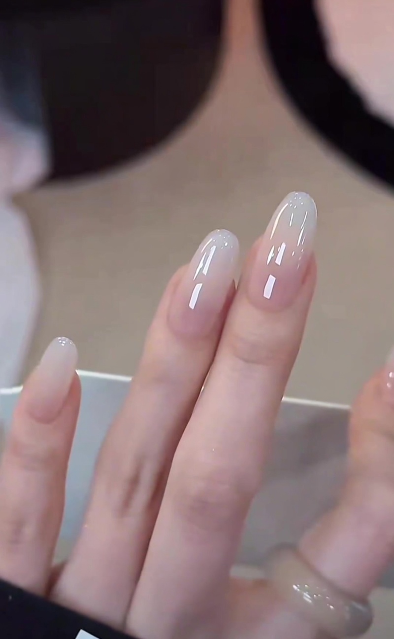 Milky White Gradient Nails — Elegant Ombre Tutorial
