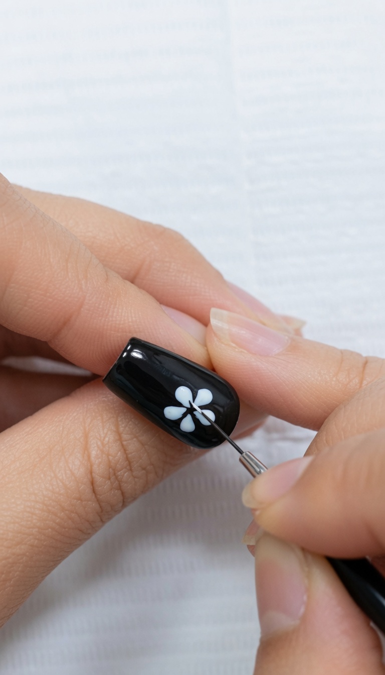 Classic Five-Petal Flower Nail Art — Beginner Step-by-Step Tutorial