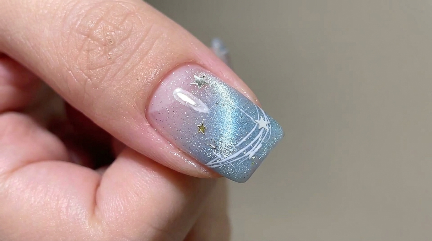Island-Style Gradient Cat-Eye Nails — Step-by-Step Tutorial