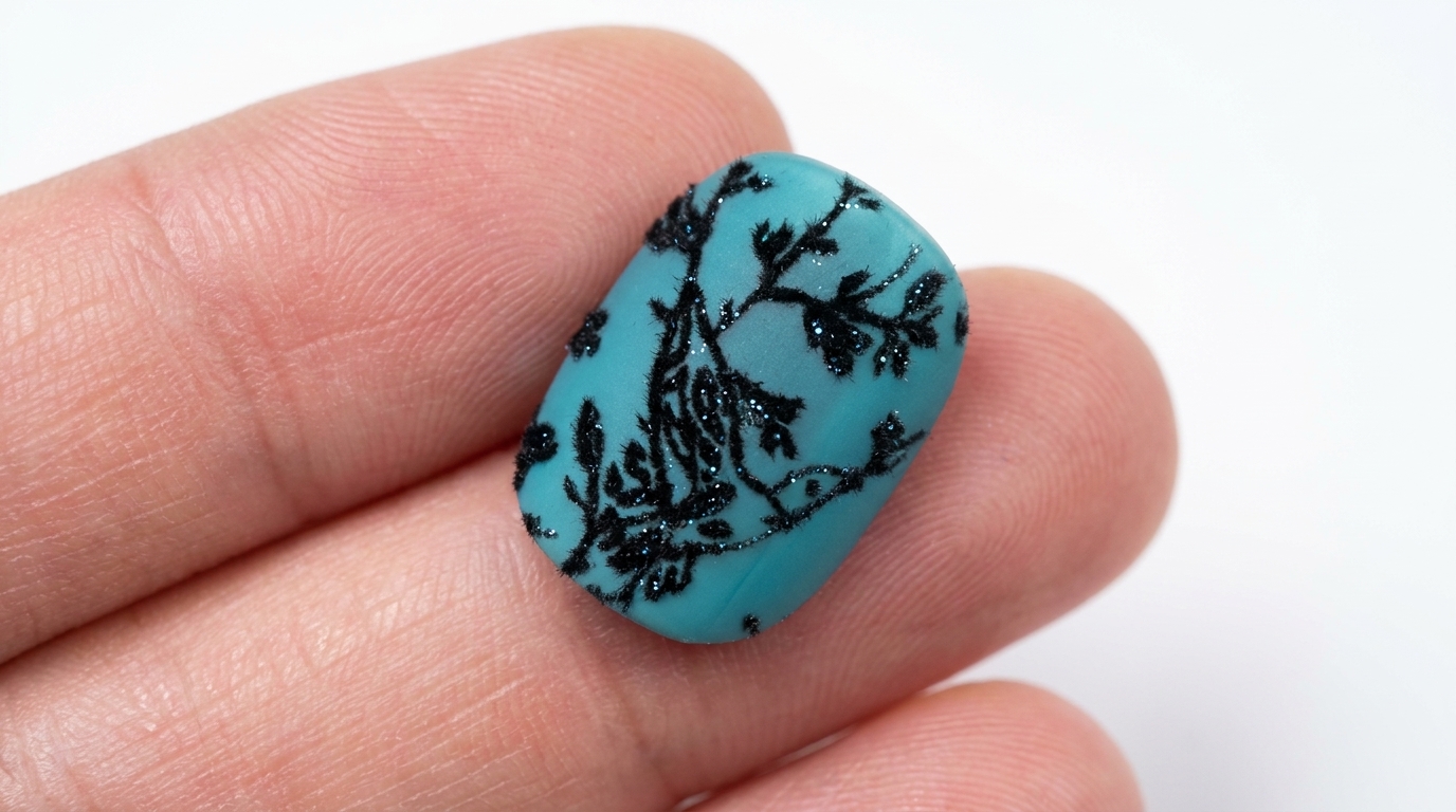 Fuzzy Plaid and Sparkling Floral Flocked Nails — Texture Tutorial