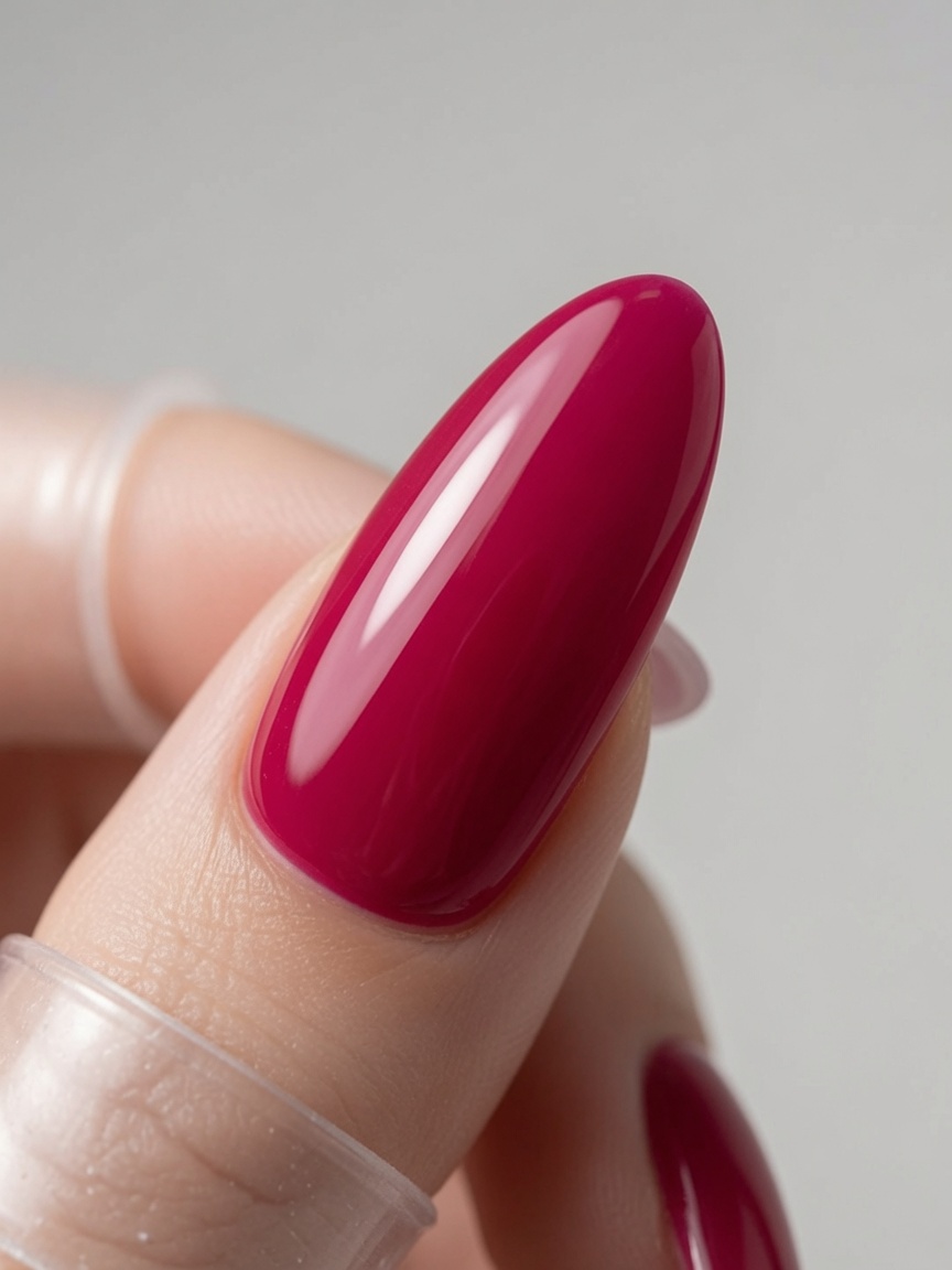 Custom Berry Red Gel Nail Color Mixing Tutorial