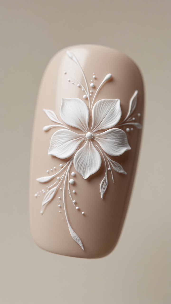 Five-Petal Floral Gel Nail Art — Elegant Beginner Tutorial