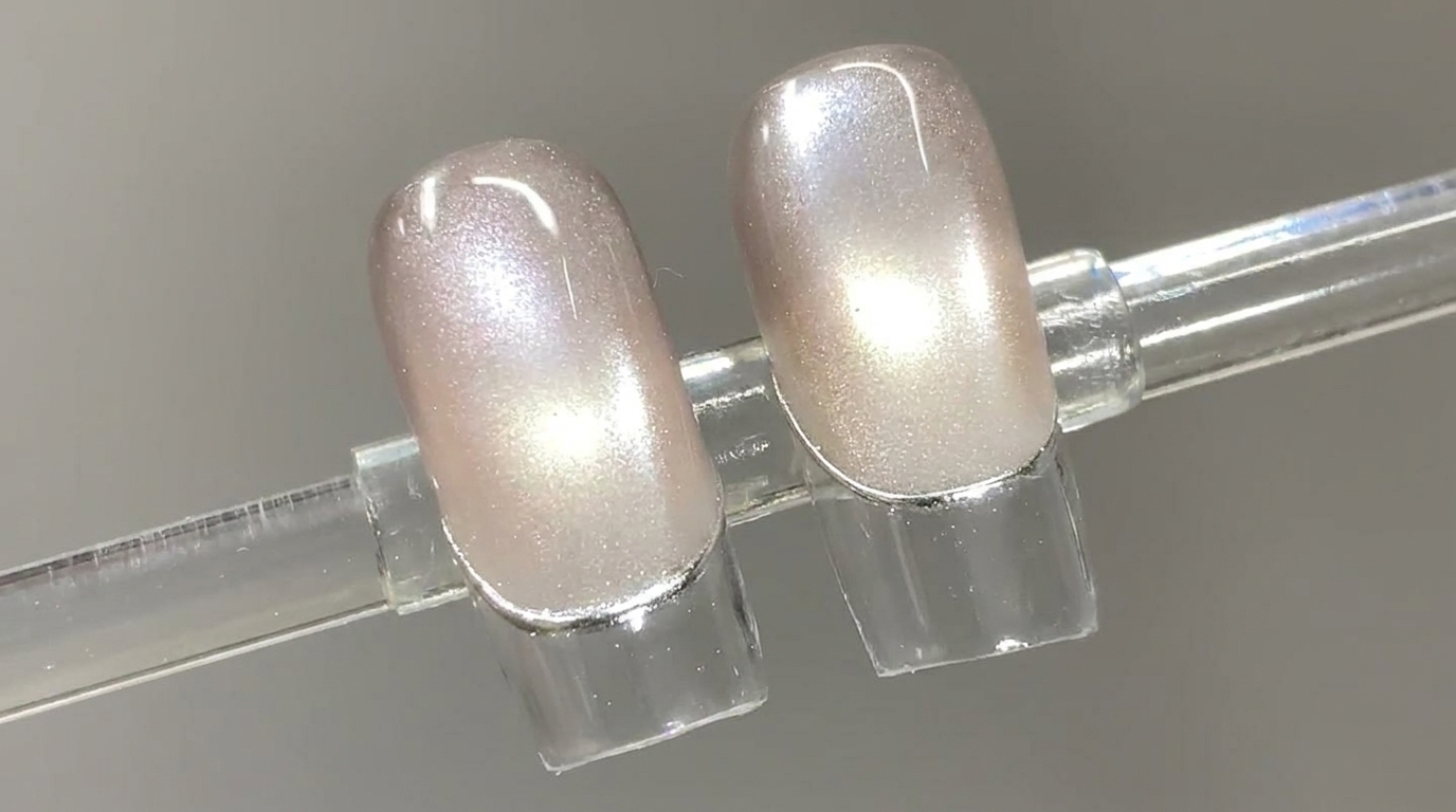 Silver French Glass Bead Cat Eye Nails — Step-by-Step Tutorial