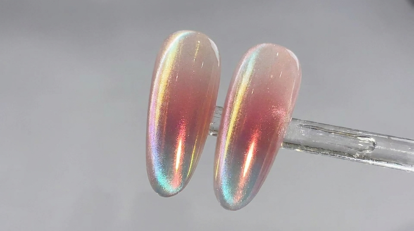 Aurora Gradient Cat Eye Nails — Step-by-Step Tutorial