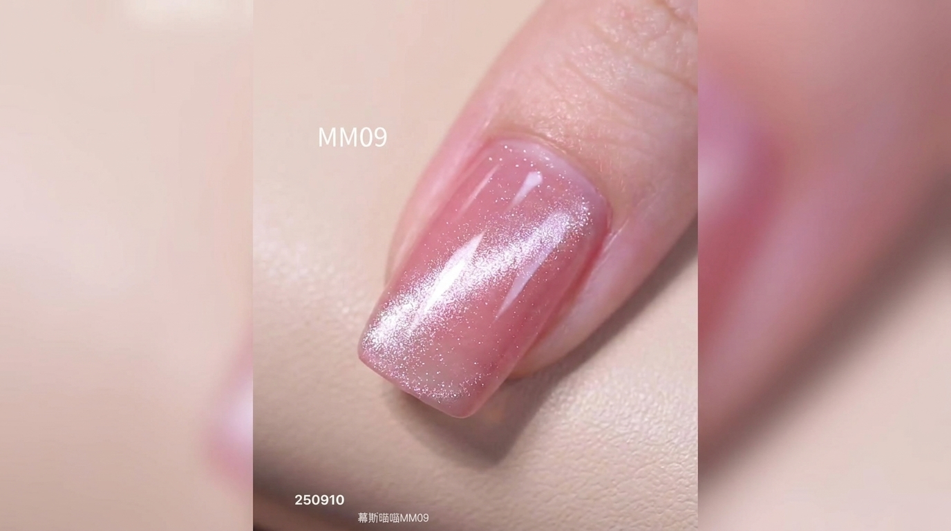 Cherry Blossom Pink Magnetic Cat-Eye Gel Nails — Step-by-Step Tutorial