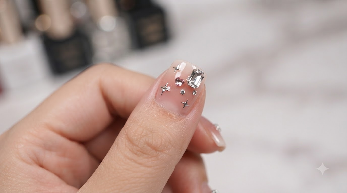 French Gradient Sweet Style Short Nail Art Tutorial
