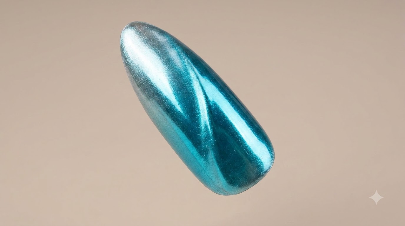 Cyan Mist Crescent Moon Cat-Eye Nails — Step-by-Step Tutorial