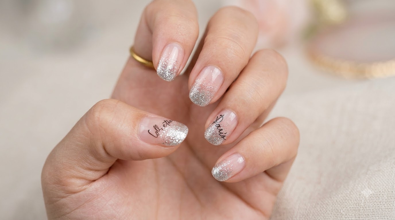 Silver Glitter Gradient Nails — Elegant Sparkle Step-by-Step Tutorial