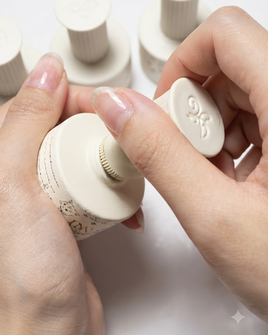 A flat rounded brush applying a generous layer of shimmering cat eye gel polish onto a natural fingernail.