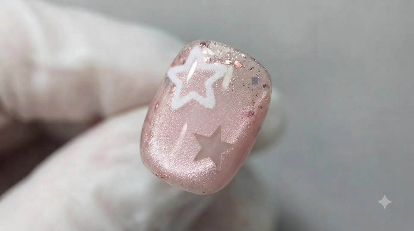 Glittery Hollow Star Nail Art — Elegant Step-by-Step Tutorial