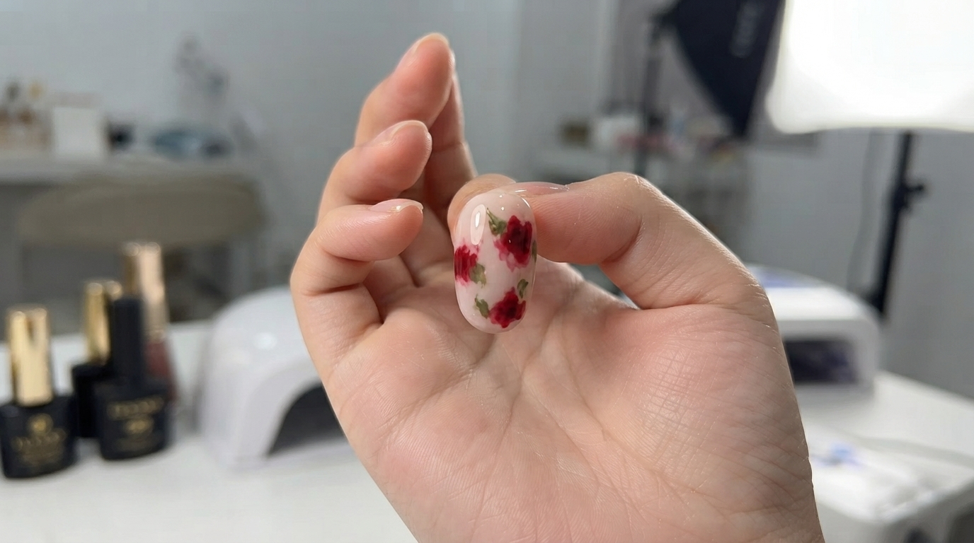 Monet Garden Rose Nail Art — New Year Watercolor Floral Tutorial