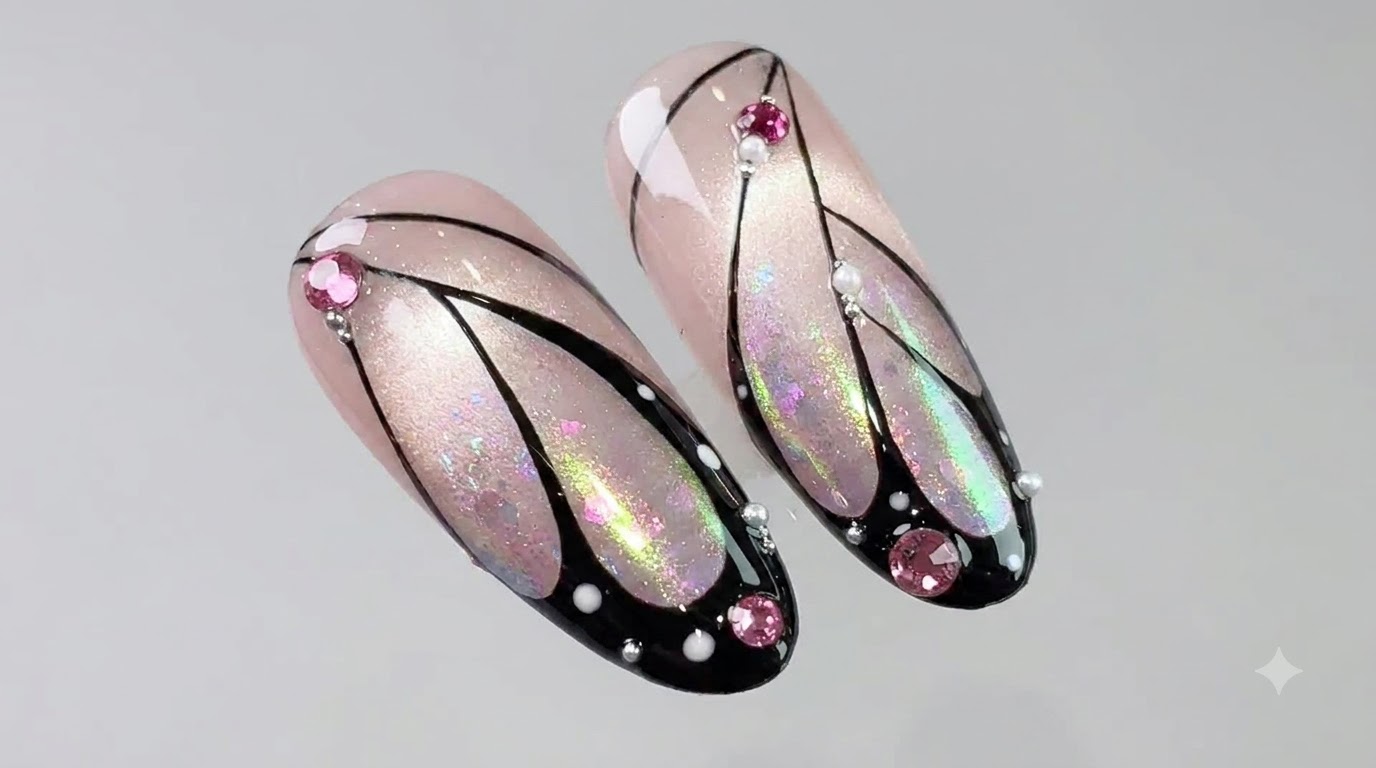 Aurora Butterfly Cat-Eye Nails — Step-by-Step Tutorial