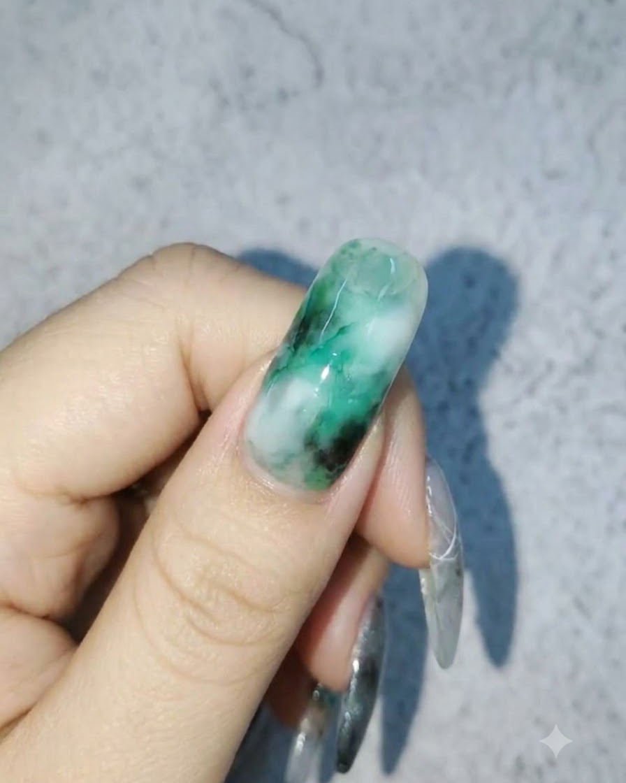 A clear layer of reinforcing gel coated smoothly over the completed blooming background.