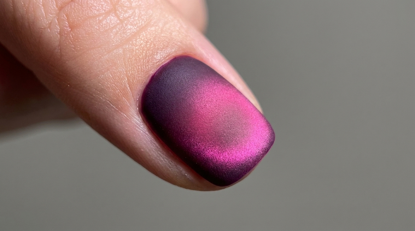 Gradient Matte Cat-Eye Nails — Velvet Frosted Step-by-Step Tutorial