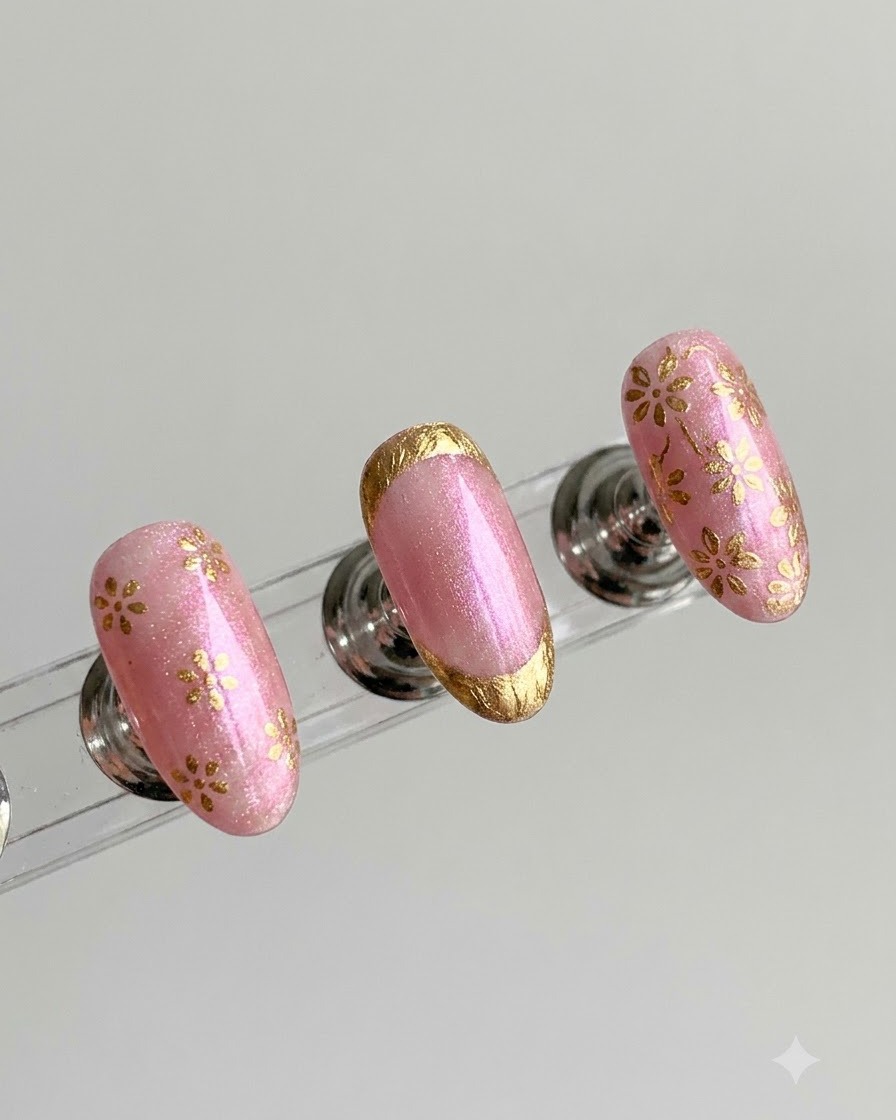 A nail brush evenly applying Jade D05 base coat onto a nail surface.