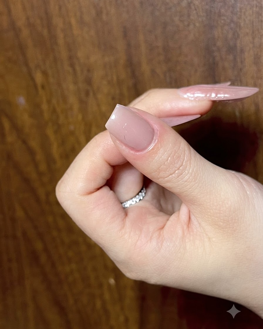 Placing a small dot of cat-eye gel at the center of the butterfly bow.