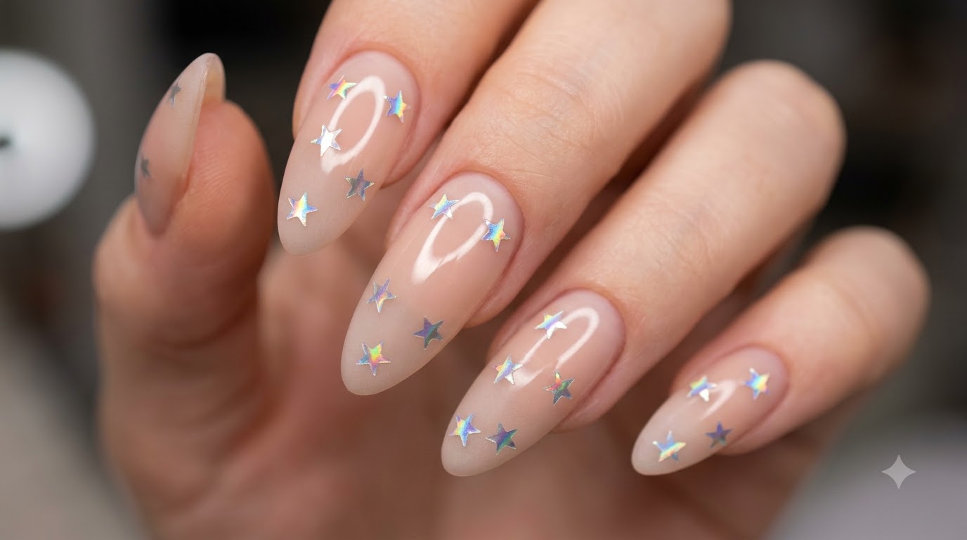 Polarized Pink Fog Star Nail Art — Summer Milky Jelly Tutorial