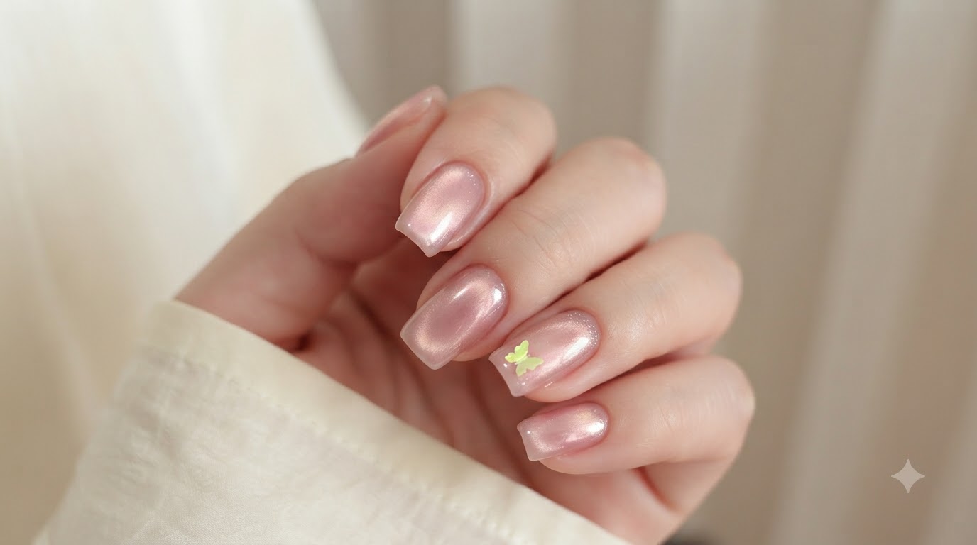 Halo Butterfly Cat-Eye Gel Nails — Step-by-Step Tutorial