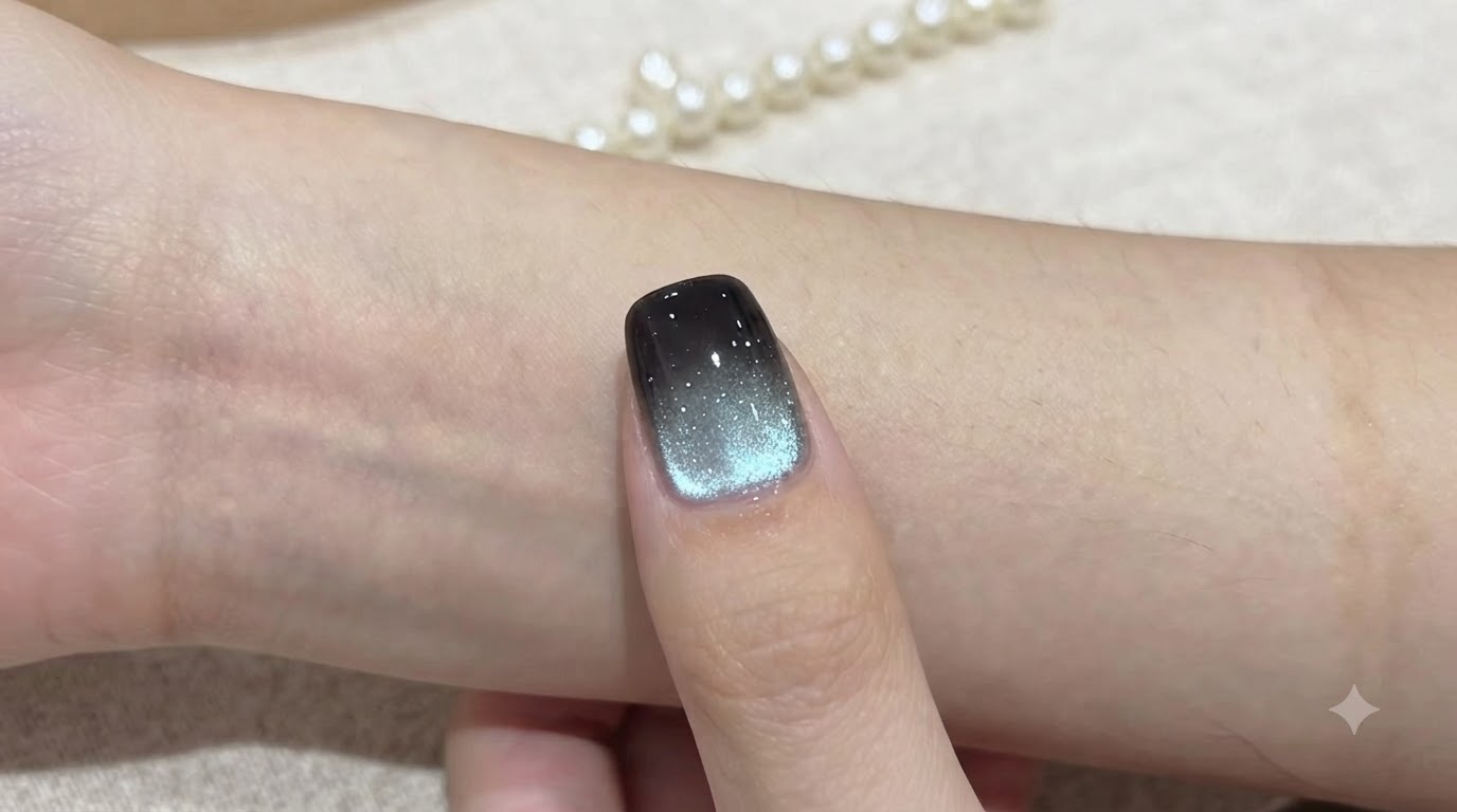 Aquamarine Gradient Cat Eye Nails — Step-by-Step Gel Tutorial